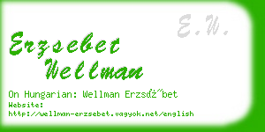 erzsebet wellman business card